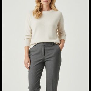 Vintage Y2K KennethCole NewYork Lined Sleek Gray Herringbone Warm Wool Trousers